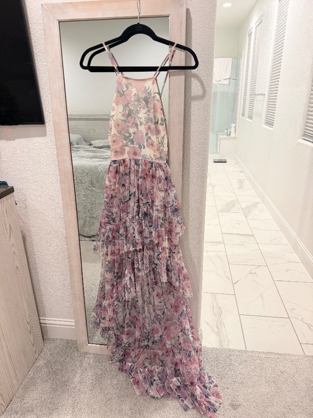 ASOS Floral Purple High Low Dress